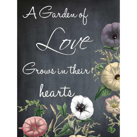 A Garden Of Love White Modern Wood Framed Art Print by Lewis, Sheldon
