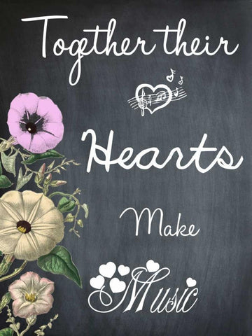 Music From The Heart Black Ornate Wood Framed Art Print with Double Matting by Lewis, Sheldon