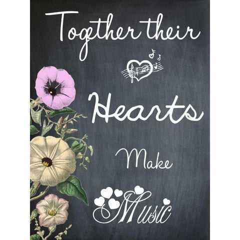 Music From The Heart Black Modern Wood Framed Art Print with Double Matting by Lewis, Sheldon