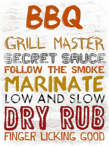 BBQ Board White Modern Wood Framed Art Print with Double Matting by Lewis, Sheldon