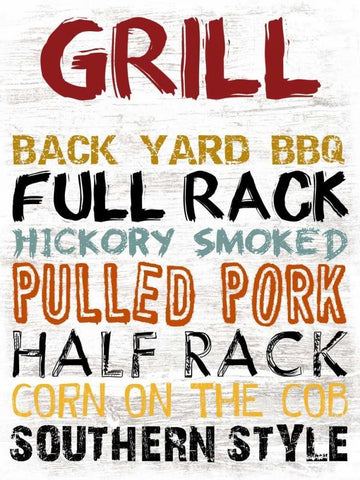 Grill Board Black Ornate Wood Framed Art Print with Double Matting by Lewis, Sheldon