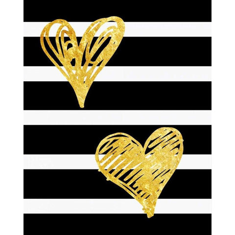 Cupids Heart Black Modern Wood Framed Art Print by Lewis, Sheldon
