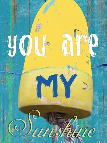 You Are My Sunshine White Modern Wood Framed Art Print with Double Matting by Lewis, Sheldon