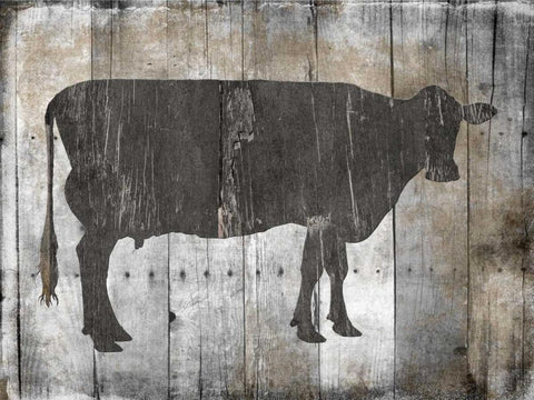 Fresh Local Beef White Modern Wood Framed Art Print with Double Matting by Lewis, Sheldon