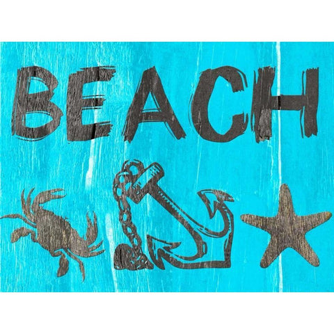 Tales From The Deep Blue Black Modern Wood Framed Art Print by Lewis, Sheldon
