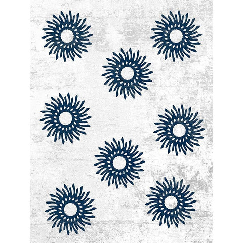 Indigo Sky 2 Black Modern Wood Framed Art Print with Double Matting by Lewis, Sheldon