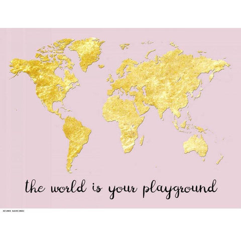 The World is Yours Gold Ornate Wood Framed Art Print with Double Matting by Lewis, Sheldon