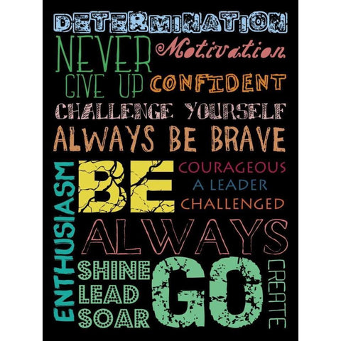 Go Create Black Modern Wood Framed Art Print by Lewis, Sheldon