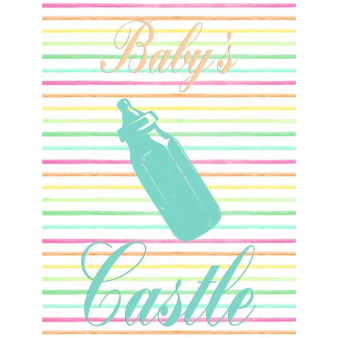 Babys Castle Black Modern Wood Framed Art Print with Double Matting by Lewis, Sheldon