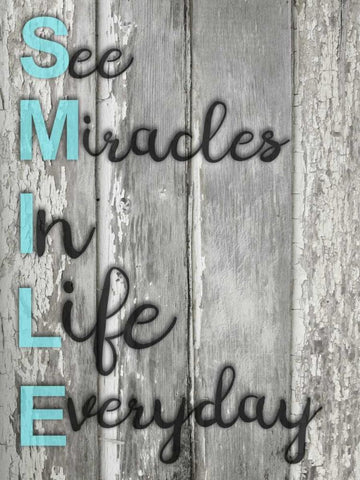 Smile White Modern Wood Framed Art Print with Double Matting by Lewis, Sheldon