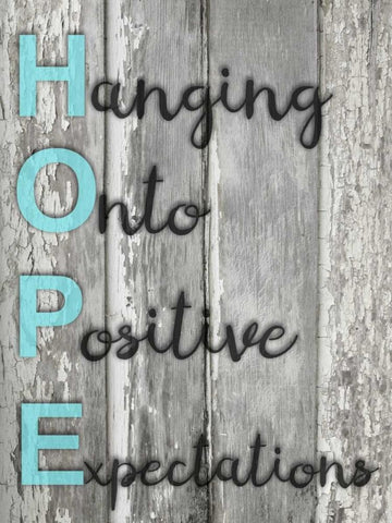 Hope White Modern Wood Framed Art Print with Double Matting by Lewis, Sheldon