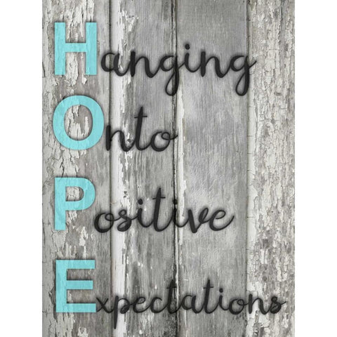 Hope Black Modern Wood Framed Art Print with Double Matting by Lewis, Sheldon