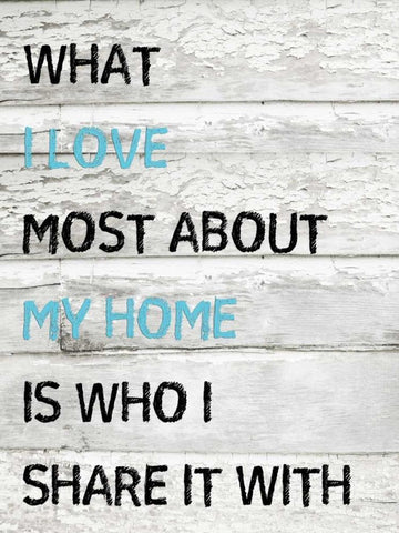 I Love My Home Black Ornate Wood Framed Art Print with Double Matting by Lewis, Sheldon