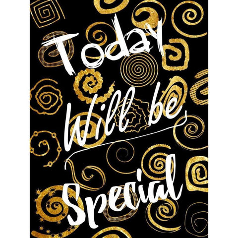 Today Is Golden Gold Ornate Wood Framed Art Print with Double Matting by Lewis, Sheldon