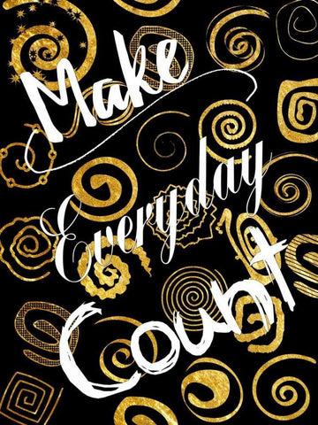 Everyday Is Golden White Modern Wood Framed Art Print with Double Matting by Lewis, Sheldon