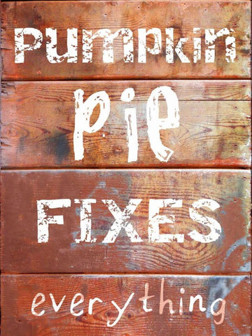 Pumpkin Pie Fixes Everything White Modern Wood Framed Art Print with Double Matting by Lewis, Sheldon
