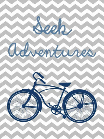 Seek Adventures White Modern Wood Framed Art Print with Double Matting by Lewis, Sheldon