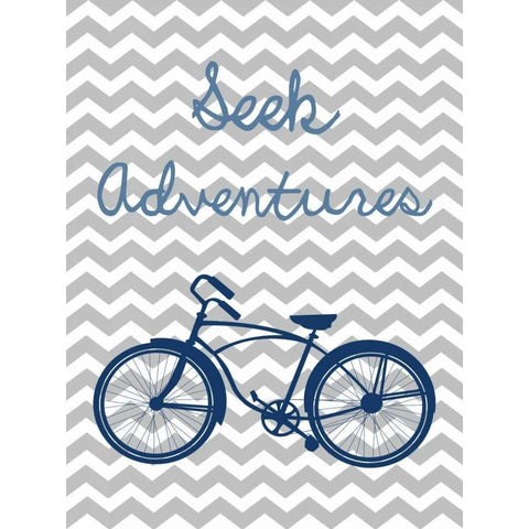 Seek Adventures White Modern Wood Framed Art Print by Lewis, Sheldon