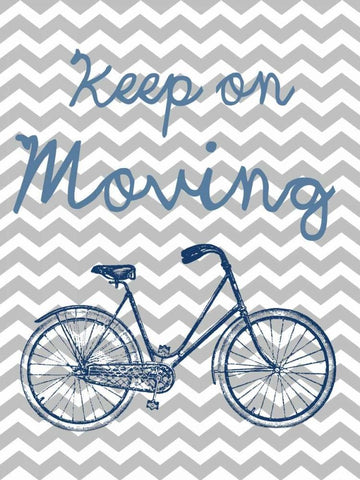 Keep On Moving White Modern Wood Framed Art Print with Double Matting by Lewis, Sheldon