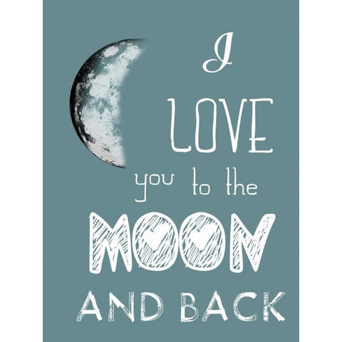 All The Way To The Moon Black Modern Wood Framed Art Print by Lewis, Sheldon