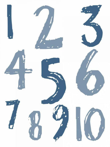 Whats Your Number White Modern Wood Framed Art Print with Double Matting by Lewis, Sheldon