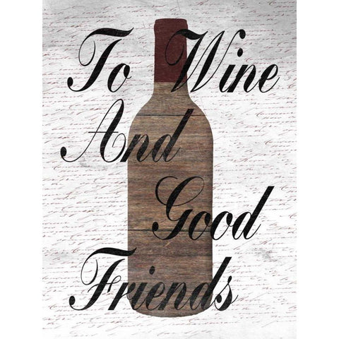 To Wine Black Modern Wood Framed Art Print with Double Matting by Lewis, Sheldon