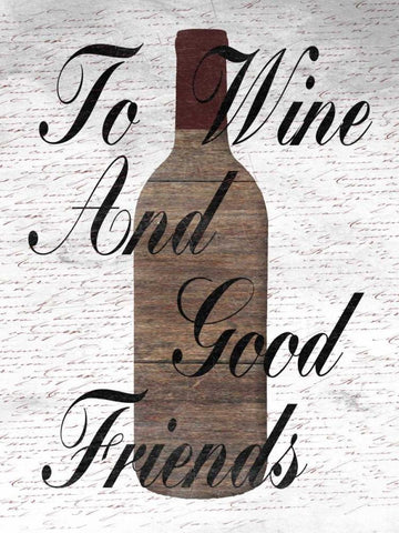 To Wine White Modern Wood Framed Art Print with Double Matting by Lewis, Sheldon