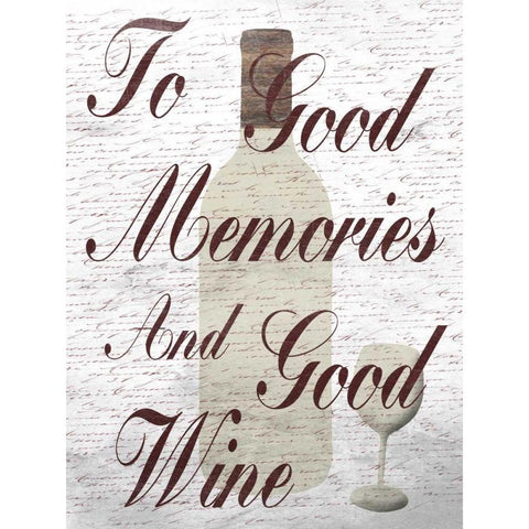 To Good Memories White Modern Wood Framed Art Print by Lewis, Sheldon