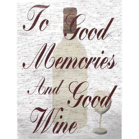 To Good Memories Gold Ornate Wood Framed Art Print with Double Matting by Lewis, Sheldon