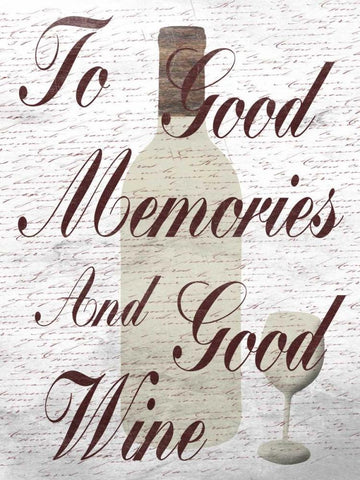 To Good Memories White Modern Wood Framed Art Print with Double Matting by Lewis, Sheldon