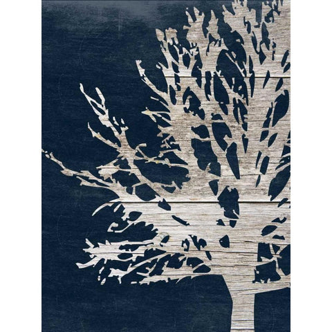 Contemporary Garden Indigo White Modern Wood Framed Art Print by Lewis, Sheldon