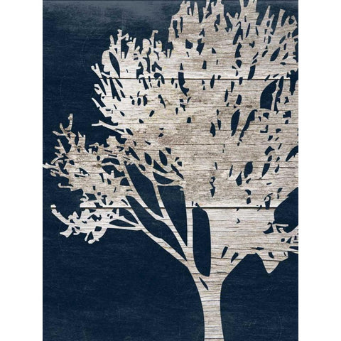 Contemporary Indigo Garden White Modern Wood Framed Art Print by Lewis, Sheldon