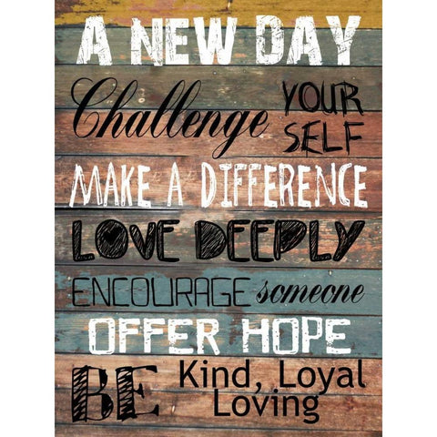 Words To Live By Black Modern Wood Framed Art Print with Double Matting by Lewis, Sheldon