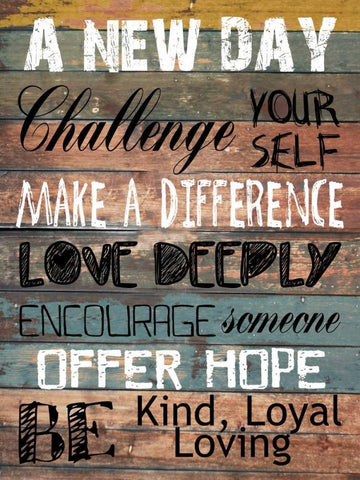 Words To Live By White Modern Wood Framed Art Print with Double Matting by Lewis, Sheldon