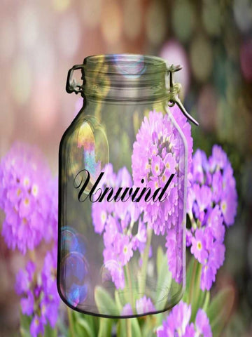 Unwind Black Ornate Wood Framed Art Print with Double Matting by Lewis, Sheldon