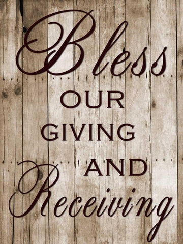 Our Giving Black Ornate Wood Framed Art Print with Double Matting by Lewis, Sheldon