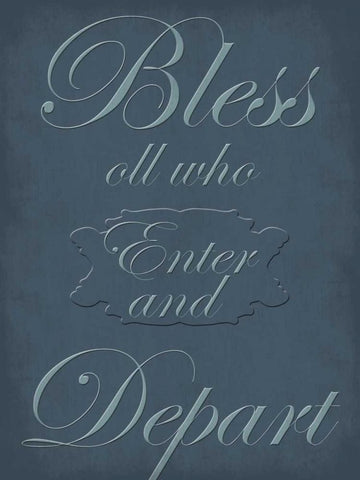 All Who Enter Black Ornate Wood Framed Art Print with Double Matting by Lewis, Sheldon