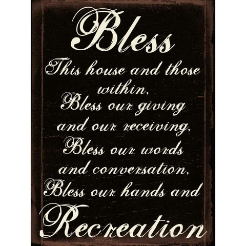 Bless A White Modern Wood Framed Art Print by Lewis, Sheldon