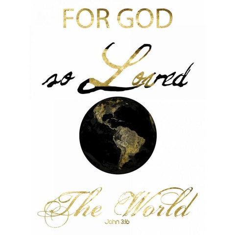 John 3-16 Black Modern Wood Framed Art Print with Double Matting by Lewis, Sheldon