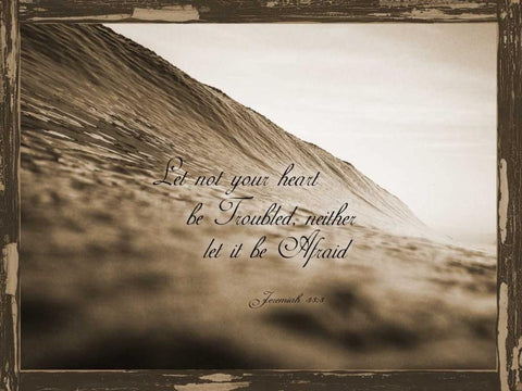 Jeremiah 33-3 Black Ornate Wood Framed Art Print with Double Matting by Lewis, Sheldon