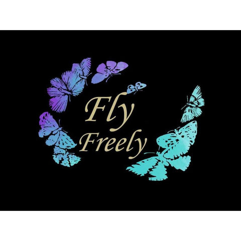 Fly Freely White Modern Wood Framed Art Print by Lewis, Sheldon