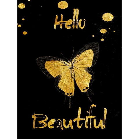 Hello Gold Ornate Wood Framed Art Print with Double Matting by Lewis, Sheldon