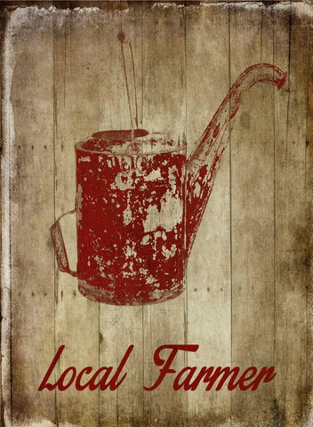 Local Farmer White Modern Wood Framed Art Print with Double Matting by Lewis, Sheldon