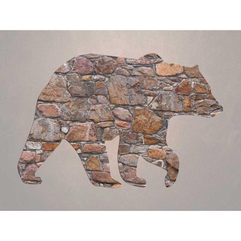 Bear Woods 2 Black Modern Wood Framed Art Print with Double Matting by Lewis, Sheldon