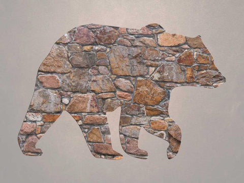 Bear Woods 2 White Modern Wood Framed Art Print with Double Matting by Lewis, Sheldon