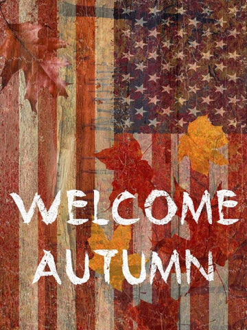 Fall Time USA White Modern Wood Framed Art Print with Double Matting by Lewis, Sheldon