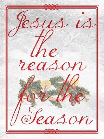 Jesus Is The Reason Black Ornate Wood Framed Art Print with Double Matting by Lewis, Sheldon