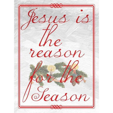Jesus Is The Reason Black Modern Wood Framed Art Print with Double Matting by Lewis, Sheldon