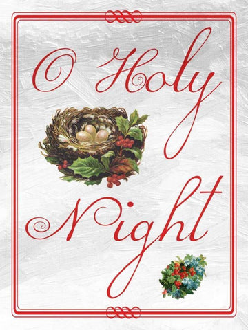 O Holy Night White Modern Wood Framed Art Print with Double Matting by Lewis, Sheldon