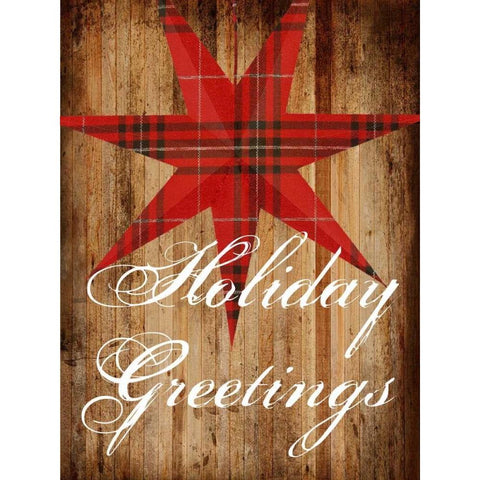 Holiday Greetings Gold Ornate Wood Framed Art Print with Double Matting by Lewis, Sheldon